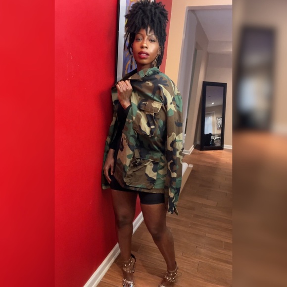 Jackets & Blazers - Oversized Camo Jacket